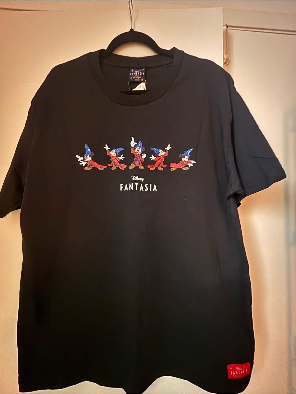 Disney Fantasia Sorcerer Mickey Black Short-Sleeve Tee